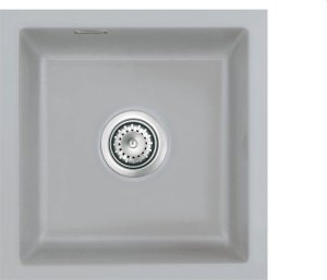 Zlewozmywak SYSTEMCERAM Systemceram Mera 40 U Titan, zlewozmywak ceramiczny, korek manualny 1