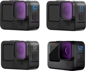 Filtr BRDRC ZESTAW FILTRÓW SZARYCH DO KAMERY GOPRO 9 10 11 12 ND8 16 32 + POLARYZACYJNY CPL 6