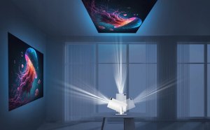 Projektor Heelly PROJEKTOR RZUTNIK ANDROID TV WIFI FULL HD PRZENOŚNY SMART GŁOŚNIK OBROTOWY 12