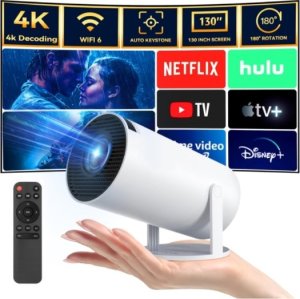 Projektor Heelly PROJEKTOR RZUTNIK ANDROID TV WIFI FULL HD PRZENOŚNY SMART GŁOŚNIK OBROTOWY 15