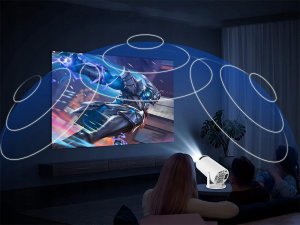 Projektor Heelly PROJEKTOR RZUTNIK ANDROID TV WIFI FULL HD PRZENOŚNY SMART GŁOŚNIK OBROTOWY 9