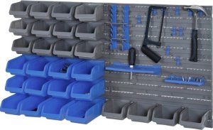 Pako Tablica Ścienna Z Pojemnikami Niebiesko-Szara 44 Elementy 13