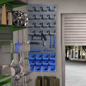 Pako Tablica Ścienna Z Pojemnikami Niebiesko-Szara 44 Elementy 3