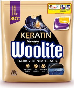 Woolite Woolite Żelowe kapsułki do prania z keratyną czerń, ciemne kolory & jeans 33 szt. 7