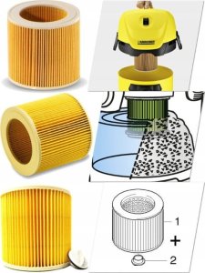 Worek do odkurzacza Pako Zestaw 10x Worek Do Odkurzaczy Krcher 6.959-130.0 + Filtr Powietrza Do Odkurzaczy Krcher 6.414-552.0 4