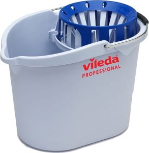 Mop Vileda Zestaw Supermop: wiadro z wyciskaczem + kij + wkład antybakteryjny 10