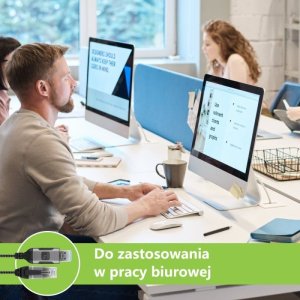 Techly Kabel sieciowy USB-A na Gigabit Ethernet RJ45 1m 6