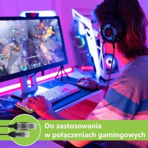 Techly Kabel sieciowy USB-A na Gigabit Ethernet RJ45 1m 8