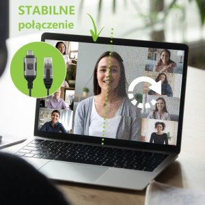 Techly Kabel sieciowy USB-C na Gigabit Ethernet RJ45 1m 6