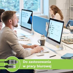 Techly Kabel sieciowy USB-C na Gigabit Ethernet RJ45 1m 7