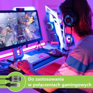 Techly Kabel sieciowy USB-C na Gigabit Ethernet RJ45 1m 9