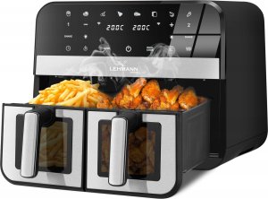 Frytkownica beztłuszczowa Lehmann FRYTKOWNICA BEZTŁUSZCZOWA PODWÓJNA FRYTOWNICA 9L AIRFRYER 2X SZUFLADY WiFi 3