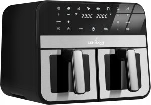 Frytkownica beztłuszczowa Lehmann FRYTKOWNICA BEZTŁUSZCZOWA PODWÓJNA FRYTOWNICA 9L AIRFRYER 2X SZUFLADY WiFi 4