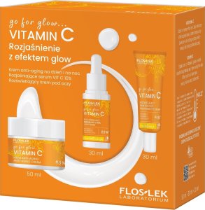 Floslek FLOSLEK Zestaw prezentowy Vitamin C (krem anti aging 50ml+krem pod oczy 30ml+serum 30ml) 1