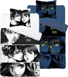 Detexpol  Pościel bawełniana świecąca w ciemności 140x200 Fluo Manga 1