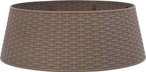 vidaXL Osłona pod choinkę, brązowa, 65x23 cm, plastikowa 2