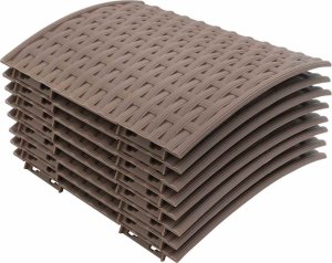 vidaXL Osłona pod choinkę, brązowa, 65x23 cm, plastikowa 3