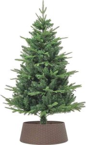 vidaXL Osłona pod choinkę, brązowa, 65x23 cm, plastikowa 4