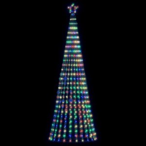 Lampki choinkowe vidaXL Stożkowa choinka z lampek, 475 kolorowych LED, 247 cm 1