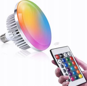 Xrec Lampa Żarówka Oświetlenie LED RGB RA>90 150W 1200W na Gwint E27 + PILOT 1