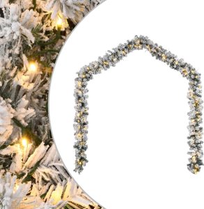 vidaXL Świąteczna girlanda z lampkami LED, zielona, 10 m, PVC 1