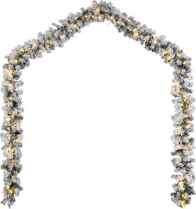 vidaXL Świąteczna girlanda z lampkami LED, zielona, 10 m, PVC 4