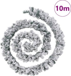 vidaXL Świąteczna girlanda z lampkami LED, zielona, 10 m, PVC 7