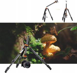 Statyw Kf Statyw z włókna węglowego 160cm 10kg + Monopod / K&F / D254C1 +BH-28L / KF09.109 10