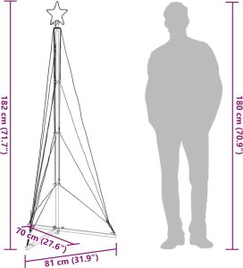 vidaXL Lampki choinkowe, 363 niebieskich LED, 182 cm 12