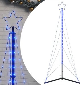 vidaXL Lampki choinkowe, 363 niebieskich LED, 182 cm 2