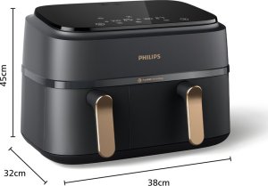 Frytkownica beztłuszczowa Philips Ovi Dual Basket NA352/00 14