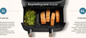 Frytkownica beztłuszczowa Philips Ovi Dual Basket NA352/00 4