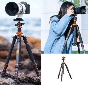 Statyw Kf Statyw Z Włókna Węglowego 172cm 10kg + Monopod / K&f / D255c4+bh-28l / Kf09.093v2 11