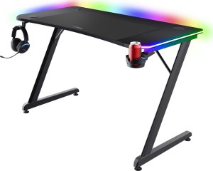 Biurko Trust GXT 710 Luminus Pro RGB Czarne 120 cmx60 cm 2