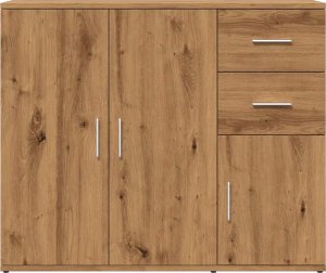 vidaXL Szafka, dąb artisan, 91x29,5x75 cm 4