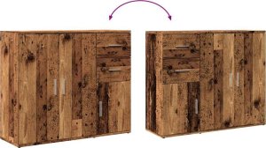 vidaXL Szafka, stare drewno, 91x29,5x75 cm 8