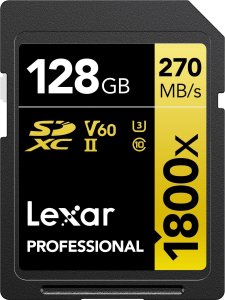 Karta Lexar LEXAR PRO 1800X SDXC U3 (V60) UHS-II R270/W180 128GB - 2PACK 1