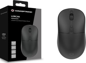 Mysz Conceptronic Conceptronic LORCAN04B myszka Biuro Oburęczny RF Wireless + Bluetooth Optyczny 1600 DPI 7