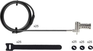 Linka zabezpieczająca StarTech StarTech UNIVCS-LAPTOP-LOCK zapięcie do kabli Czarny, Srebrny 2 m 12