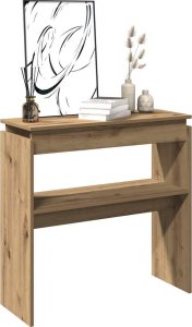vidaXL Stolik konsolowy, dąb artisan, 80x30x80 cm 3