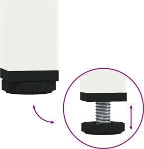 vidaXL vidaXL Szafka RTV, biała, 101,5x39x43,5 cm, stal walcowana na zimno 8