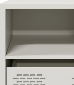 vidaXL vidaXL Szafka RTV, biała, 101,5x39x43,5 cm, stal walcowana na zimno 9