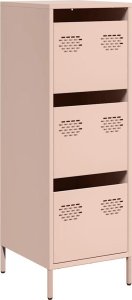 vidaXL vidaXL Szafka, różowa, 39x35x103,5 cm, stal 2