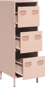 vidaXL vidaXL Szafka, różowa, 39x35x103,5 cm, stal 4