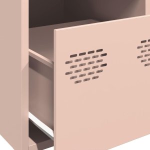 vidaXL vidaXL Szafka, różowa, 39x35x103,5 cm, stal 9