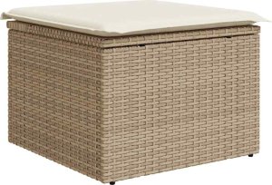 vidaXL vidaXL 7-cz. zestaw wypoczynkowy do ogrodu, z poduszkami, beżowy 6