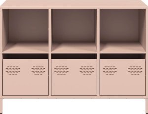 vidaXL vidaXL Szafka, różowa, 101,5x39x73,5 cm, stal walcowana na zimno 5