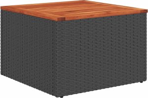 vidaXL 6-cz. zestaw mebli ogrodowych z poduszkami, czarny polirattan 6