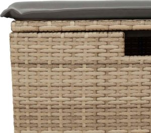 vidaXL 4-cz. zestaw mebli ogrodowych z poduszkami, beżowy, polirattan 10