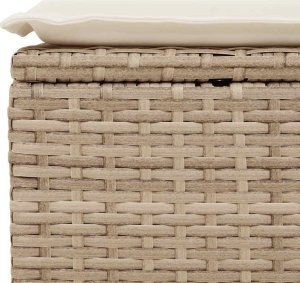 vidaXL vidaXL 6-cz. zestaw mebli ogrodowych z poduszkami, beżowy, polirattan 11